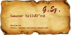 Gauzer Szilárd névjegykártya